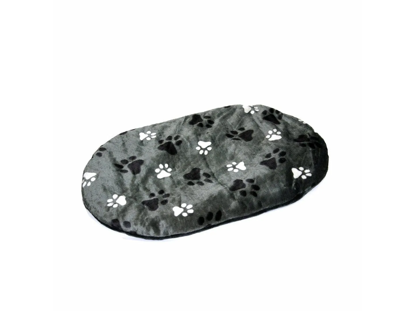 Oval cushion with paw print 70x47x5cm grey Pets Qatar