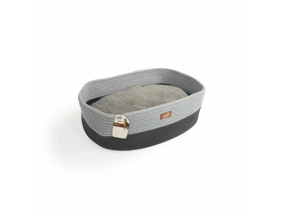 Oval Rope Cat Bed Grey Pets Qatar