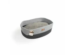 Oval Rope Cat Bed Grey Pets Qatar
