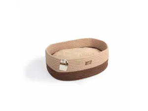 Oval Rope Cat Bed Tan Pets Qatar