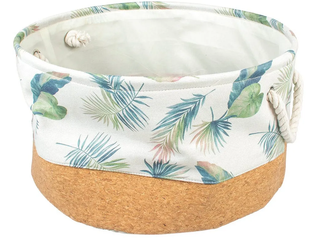 Palm Cork & Poly basket round L - 45x45x25cm Multicolour Pets Qatar
