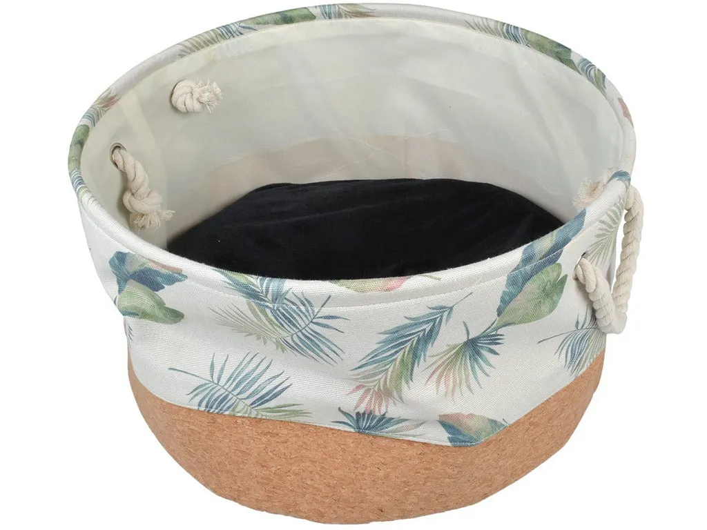 Palm Cork & Poly basket round L - 45x45x25cm Multicolour Pets Qatar