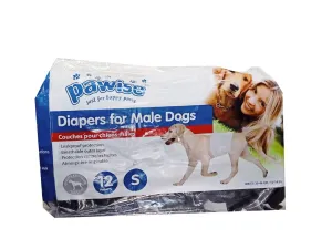 PAWISE Black Diapers for male dog Pets Qatar