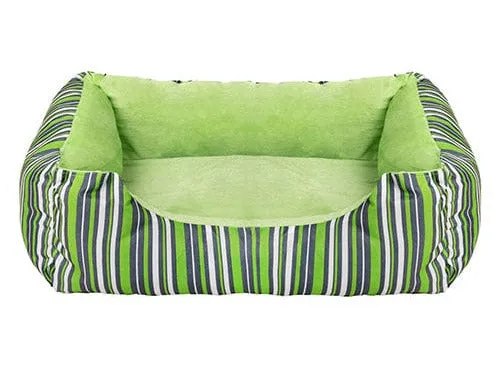 Pawise Dog Bed Cuddler -Green Strip Pets Qatar