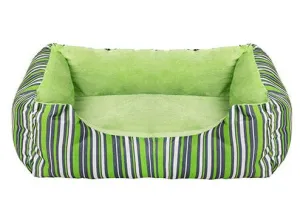 Pawise Dog Bed Cuddler -Green Strip Pets Qatar