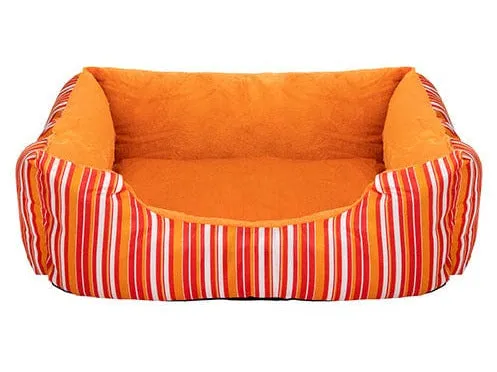 Pawise Dog Bed Cuddler -Orange Strip Pets Qatar