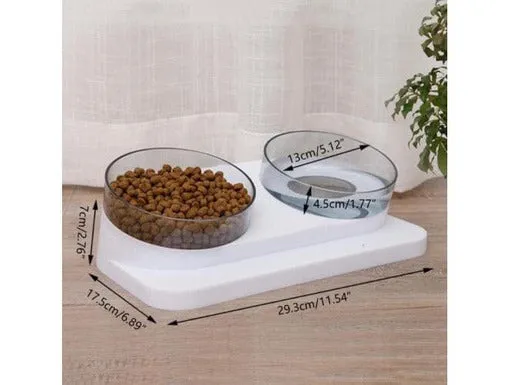 PAWISE  Double Dinner  (Removable bowls)     2  x 400 ml Pets Qatar