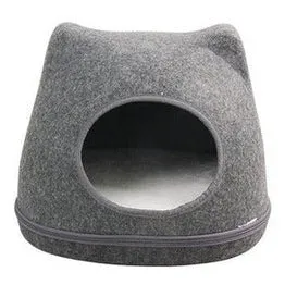 PAWISE  Felt Cat Iglo Grey 40cm Pets Qatar