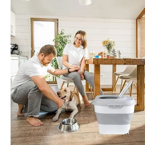 PAWISE Foldable food bucket,25L Pets Qatar