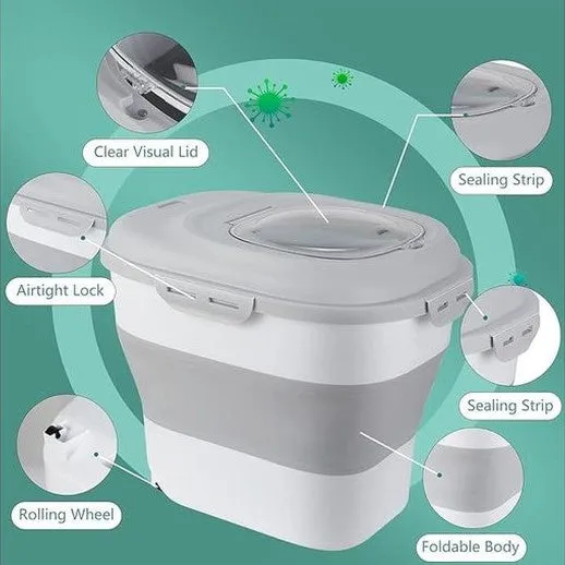 PAWISE Foldable food bucket,25L Pets Qatar