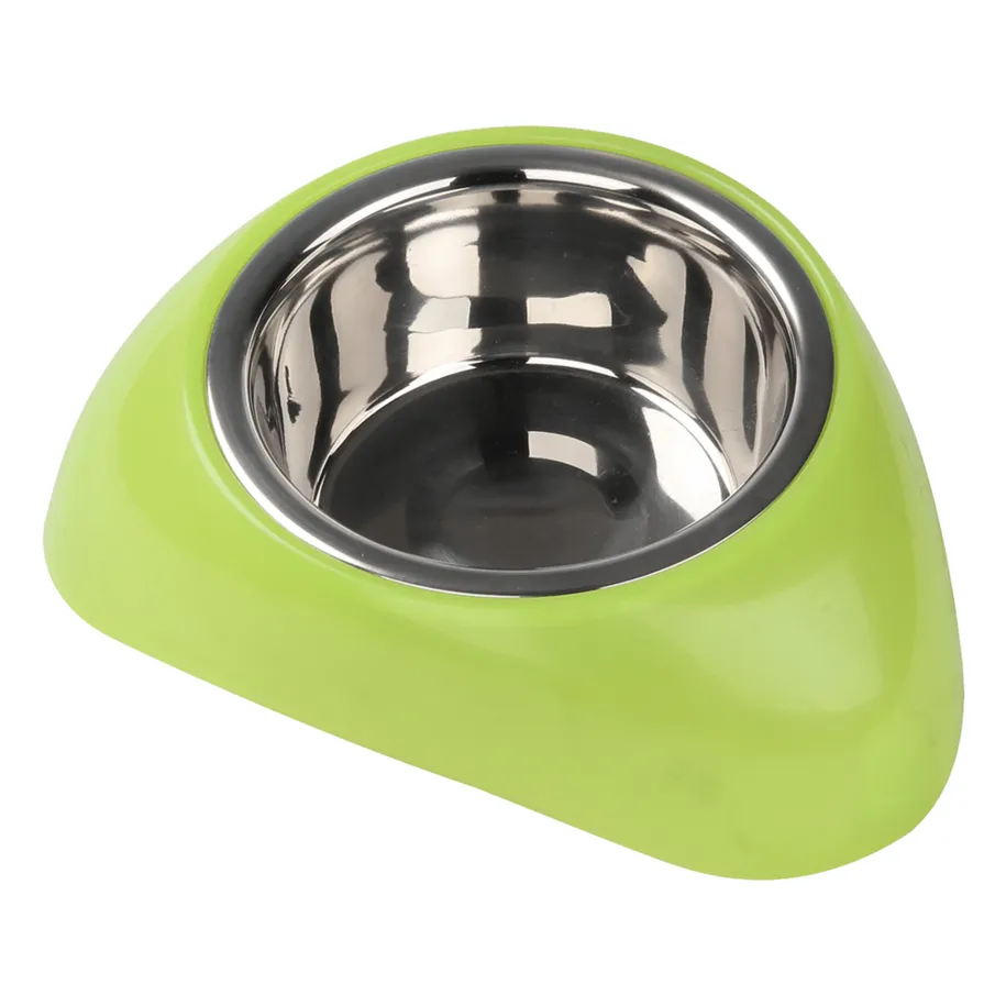 PAWISE stainless steel bowl w/plastic stand Pets Qatar