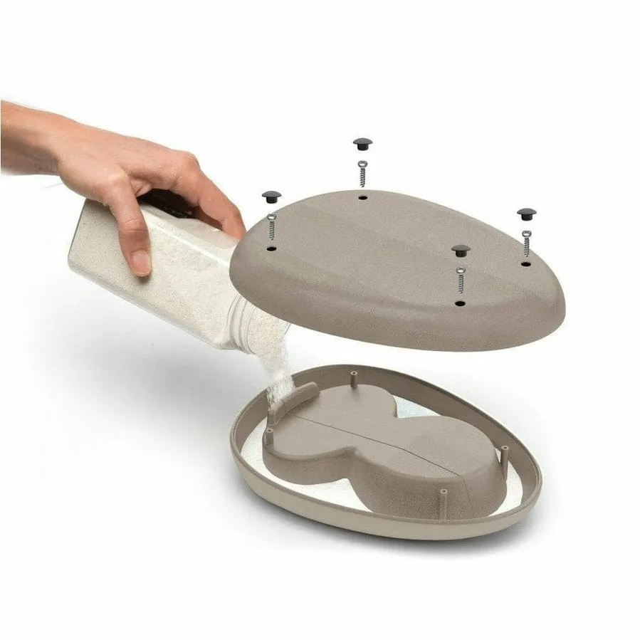 Pebbles shape Bowl S03 BROWN Pets Qatar