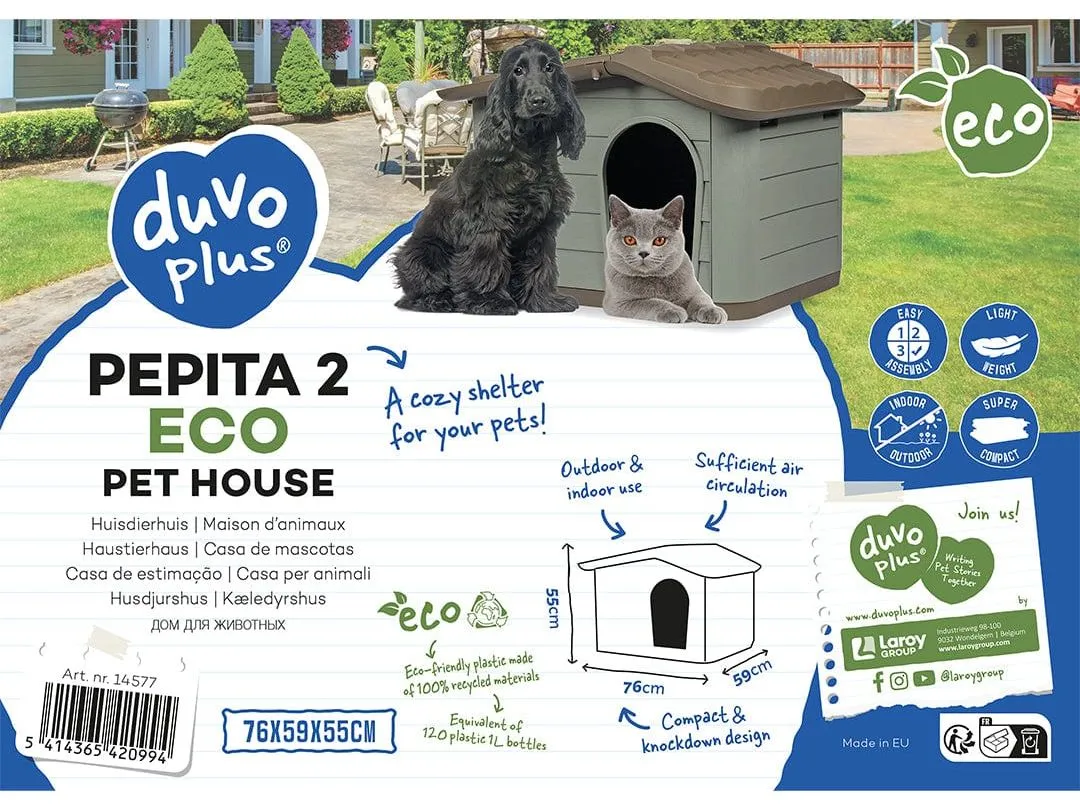 Pepita 2 ECO pet house 76x59x55cm brown/green Pets Qatar