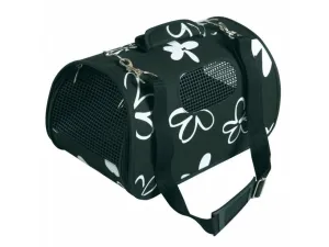 PET CARRIER FLOWER BLACK SMALL Pets Qatar