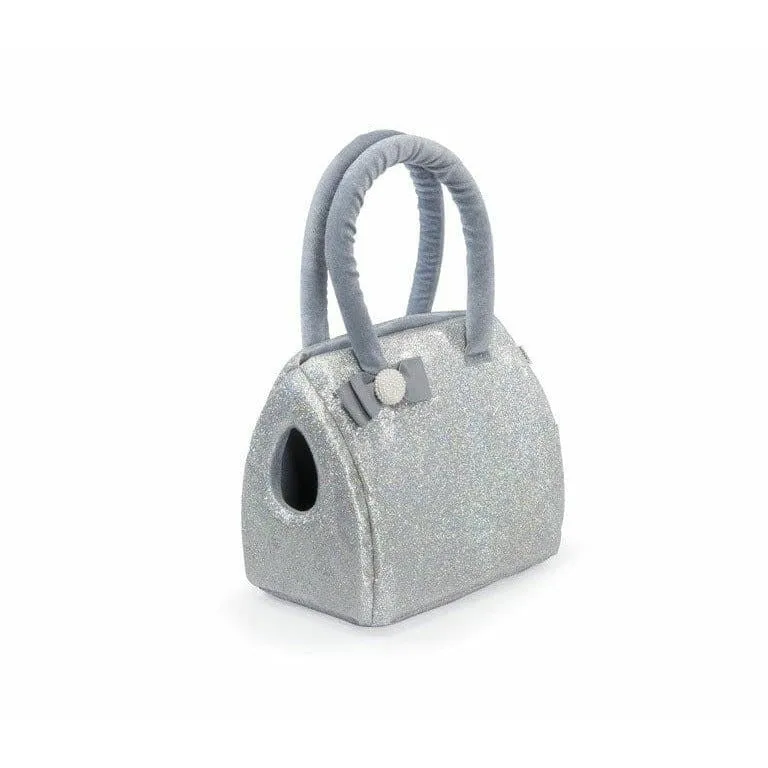 Pet Carrier With Bow - Silverglitter - Sm Pets Qatar