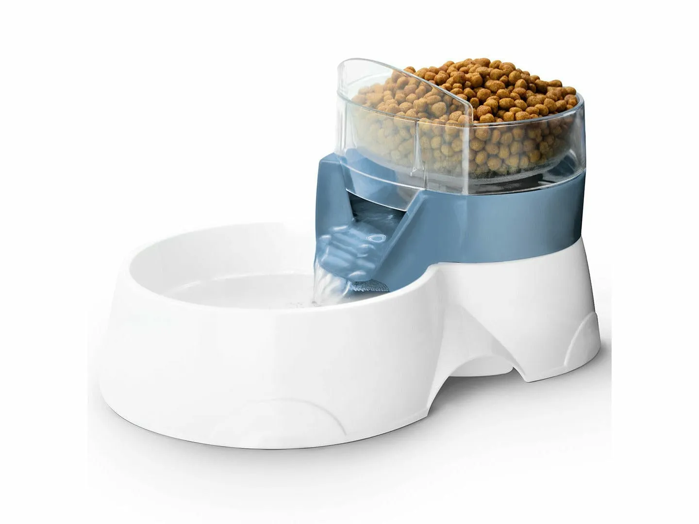 PET FEEDER 2IN1 28x19x17cm blue Pets Qatar