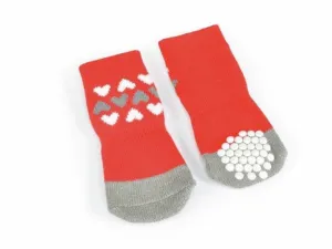 Pet socks -red- 3hearts- S- size 1 Pets Qatar