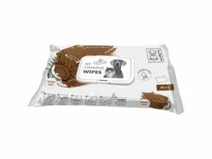 Pet Wipes 15 X 20 Cm - Coconut 40 Pcs  White & Brown Pets Qatar