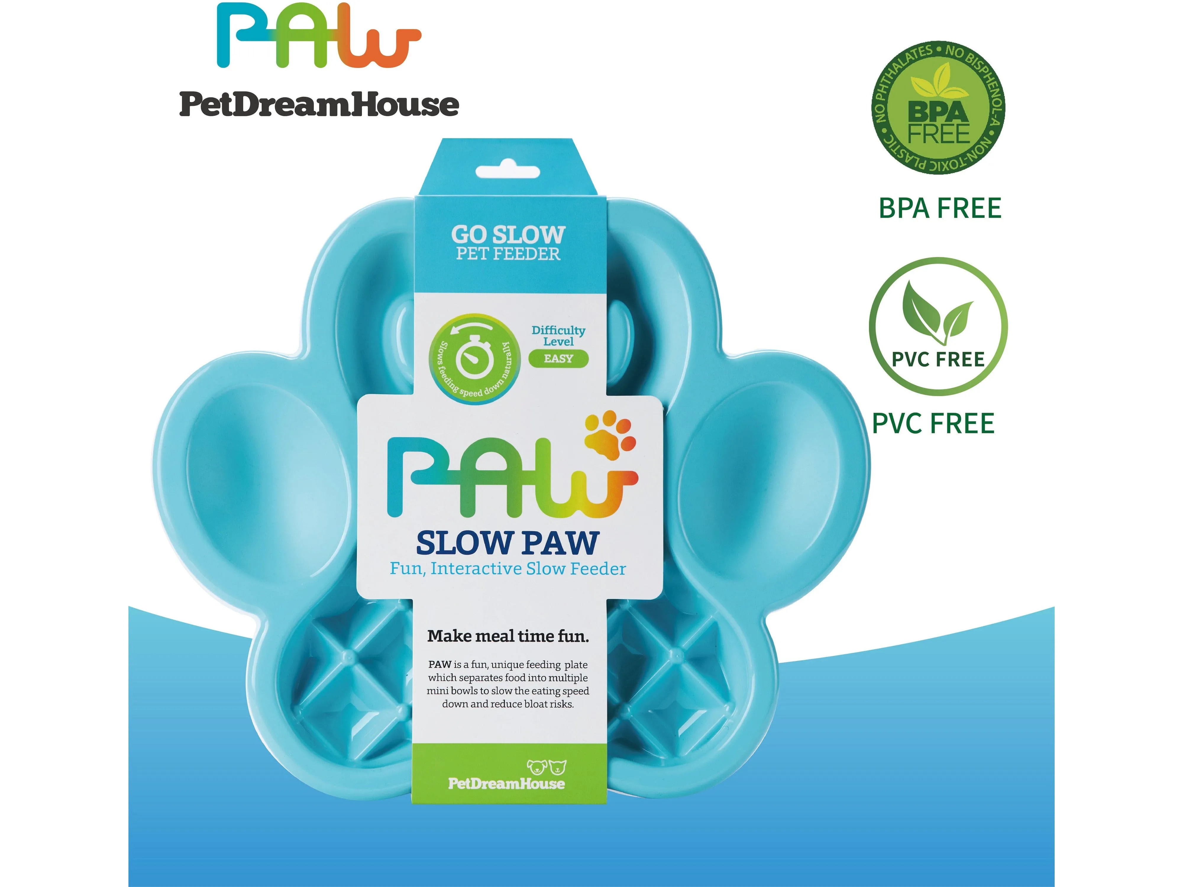 PetDreamHouse PAW Slow Feeder Blue Pets Qatar