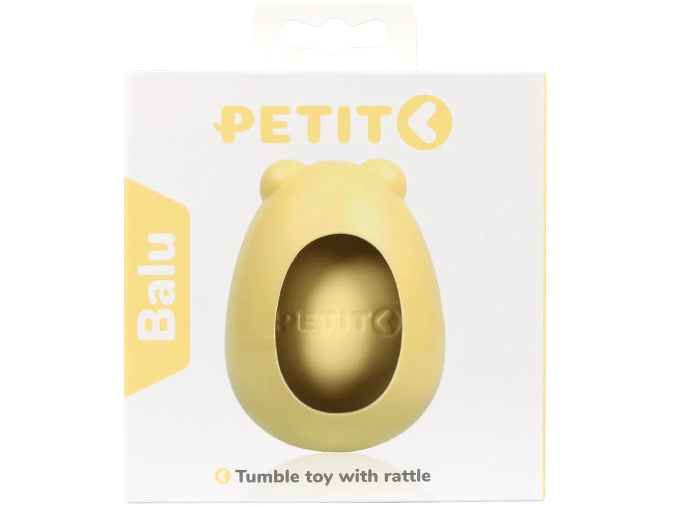 Petit Tumble Toy Balu 8X6X6Cm Yellow Pets Qatar