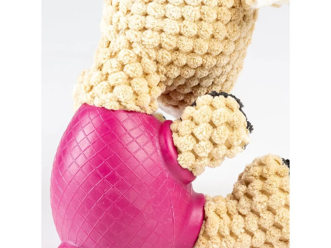 Plush & rubber sheep dispenser 18x12x11cm Multicolour Pets Qatar