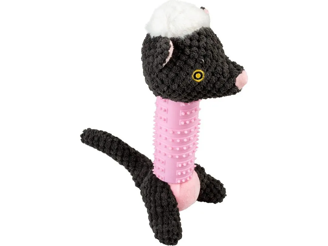 Plush & rubber skunk 24x12x16cm Multicolour Pets Qatar
