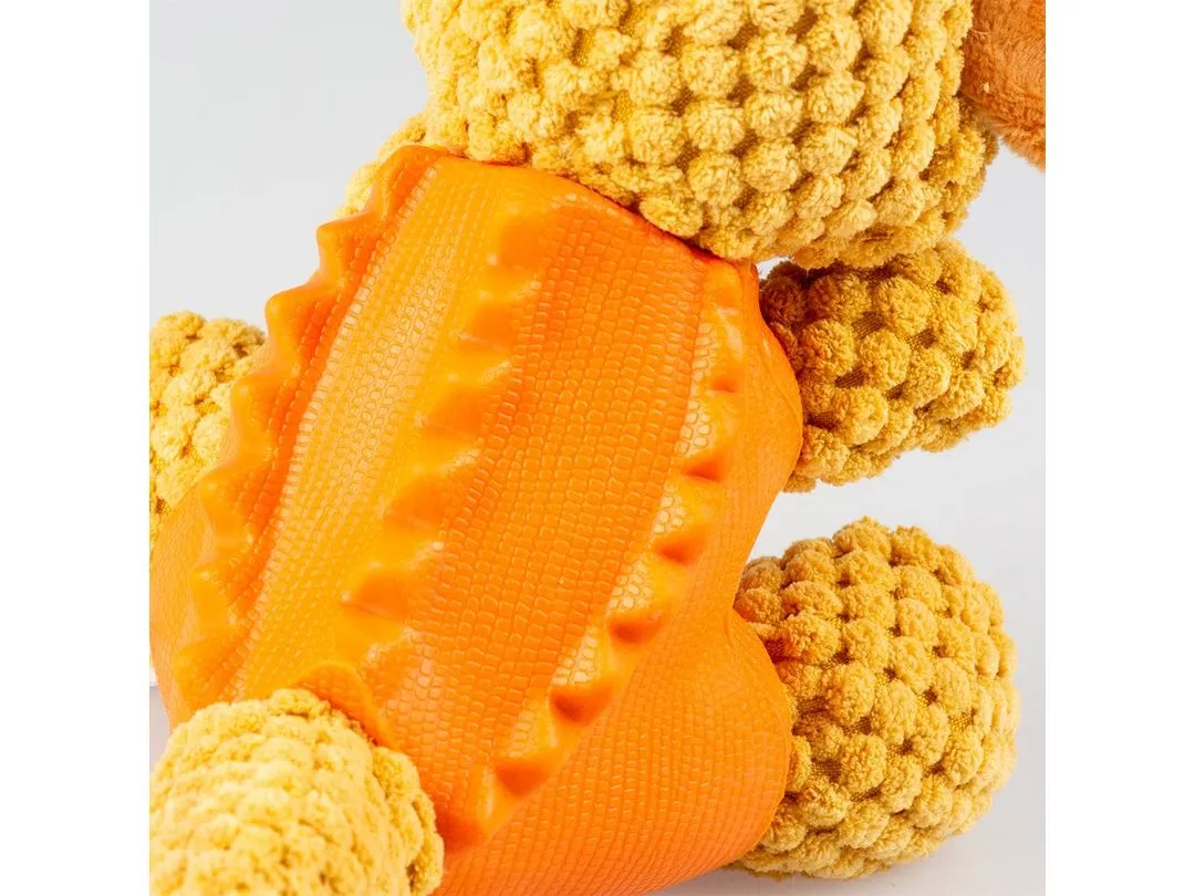 Plush & rubber Triceratops dispenser 19x14x20cm Multicolour Pets Qatar