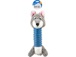 Plush & rubber wolf 25x15x10cm Multicolour Pets Qatar