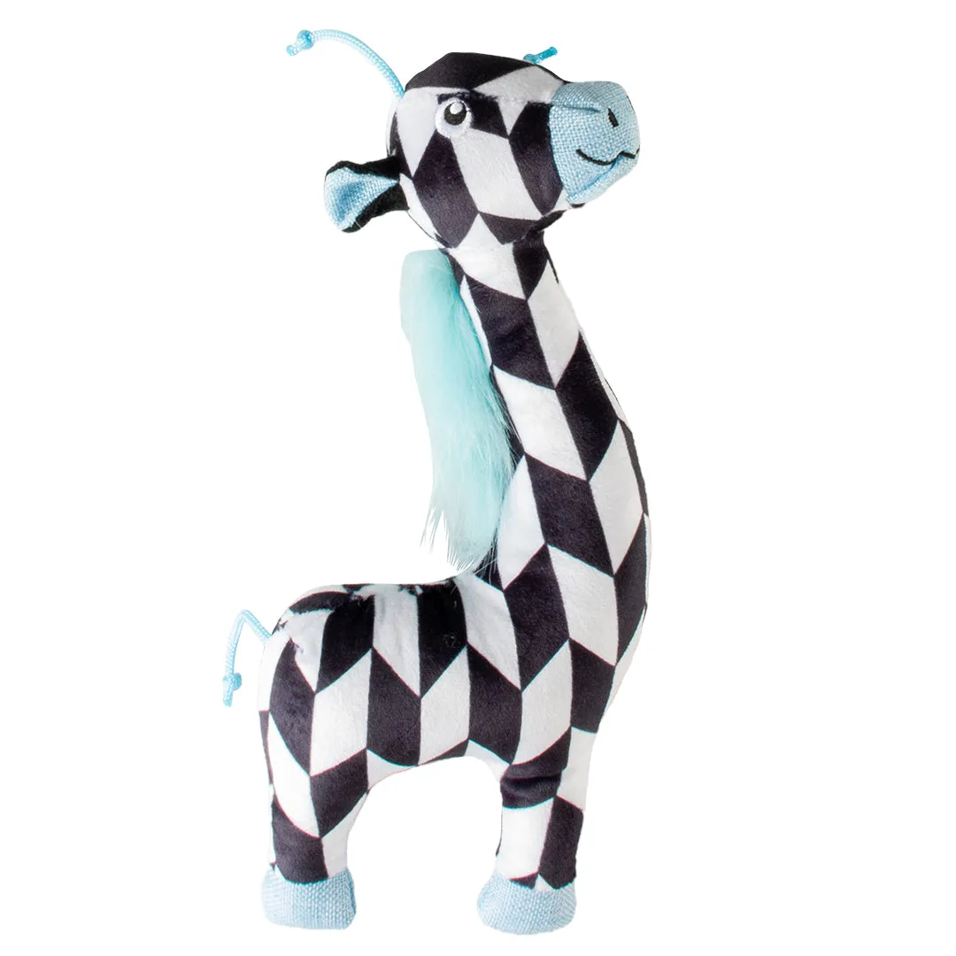 Plush Giraffe Retro 32x14x5cm Black/White Pets Qatar