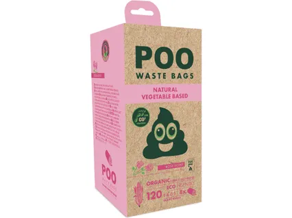 POO Dog Waste Bags (120 bags) - Rose Scented Pets Qatar