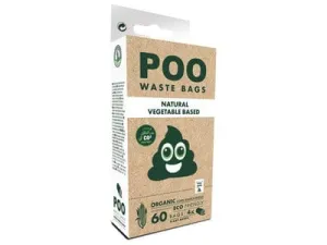 Poo Dog Waste Bags (60 bags) - Non Scented Pets Qatar