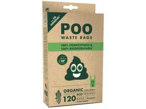 Poo Tie handles 100% Compostable & Biodegradable Dog Waste Bags (120 bags) Pets Qatar