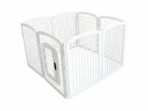 PUPPY PLAYPEN IN PLASTIC- L WHITE Pets Qatar