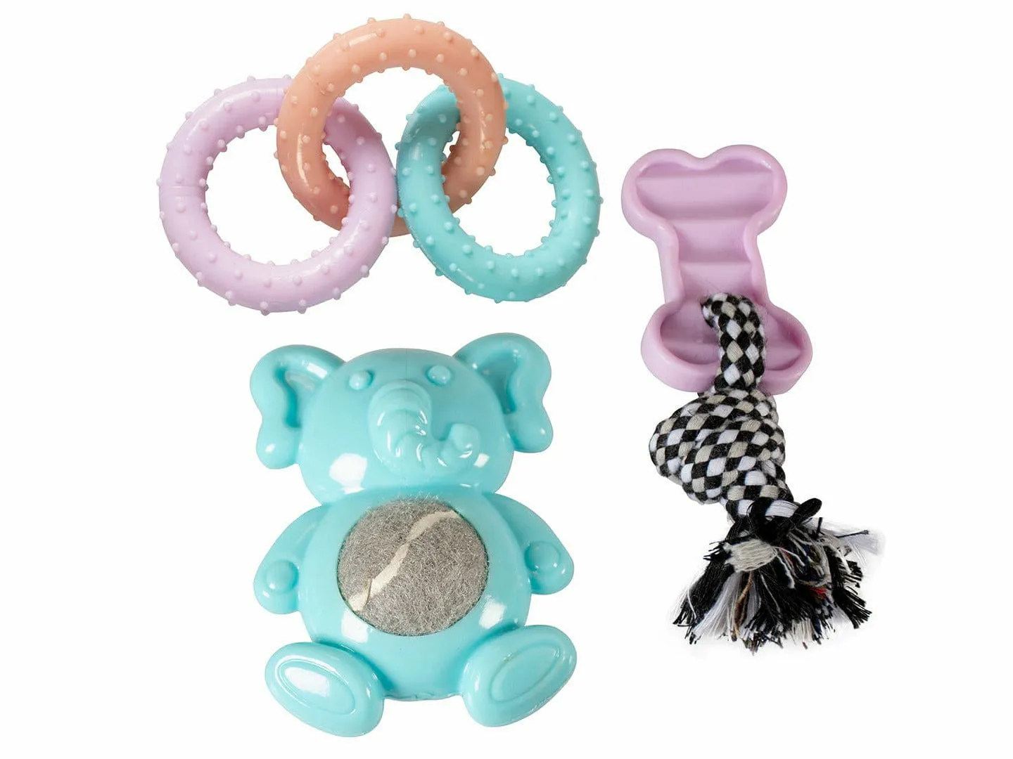 Puppy TPR Play Set 12 - 16 - 9,5cm mixed colors Pets Qatar