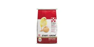 Purina Start and Grow Medicated Crumbles Chick Feed, 25 lb. Bag