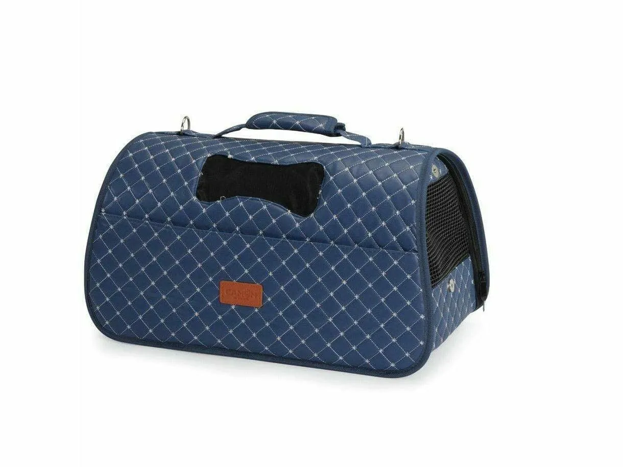 Quilted pet bag 50x27x27cm BLUE Pets Qatar