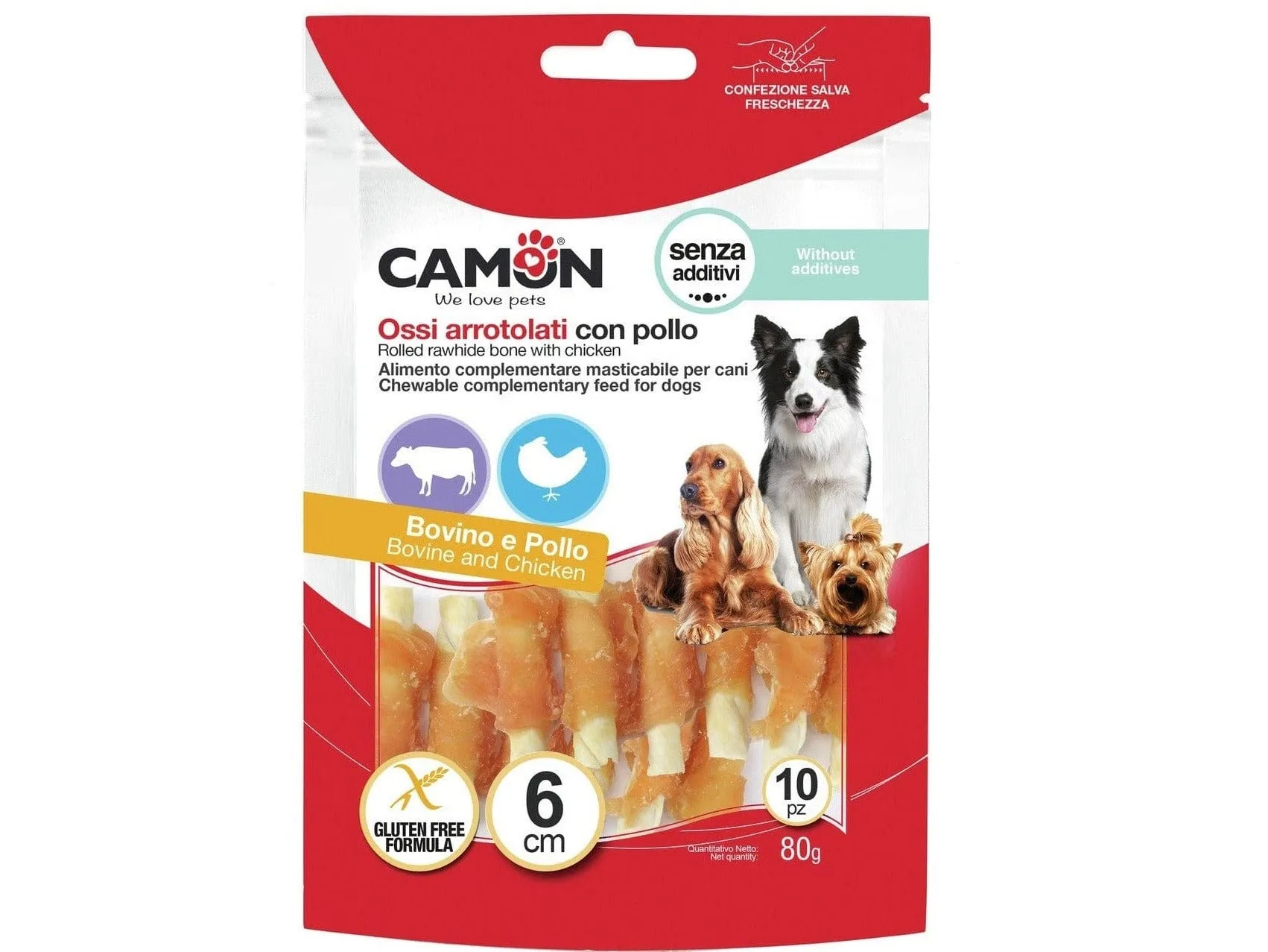 Rawhide Mini Rolls With Chicken (10Pcs) 6Cm - 80G Pets Qatar