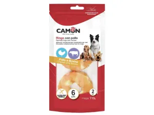 Rawhide Rings With Chicken (2Pcs)Diam.6Cm-110G Pets Qatar