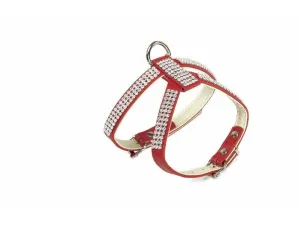Red harness with double adjust.and rhinestones -  size 2 Pets Qatar