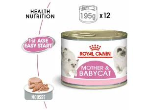 Royal Canin Feline Health Nutrition Mother & Babycat Mousse (WET FOOD - Cans) 12X195G Pets Qatar
