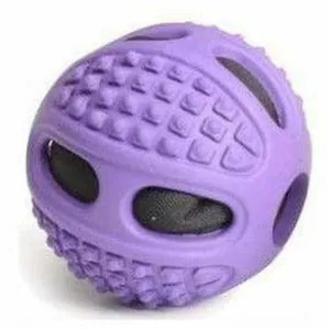 Rubber Dog Ball 100Mm  With Rope - L Pets Qatar