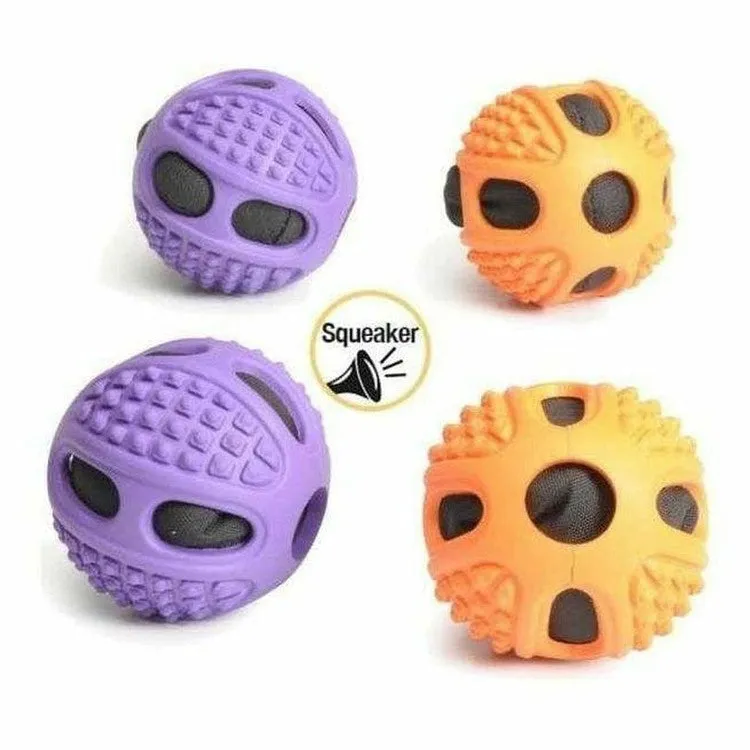 Rubber Dog Ball 100Mm  With Rope - L Pets Qatar