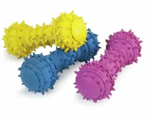 Rubber Toy With Squeaker - Bone With Nubby  Surface - Cm14 Pets Qatar