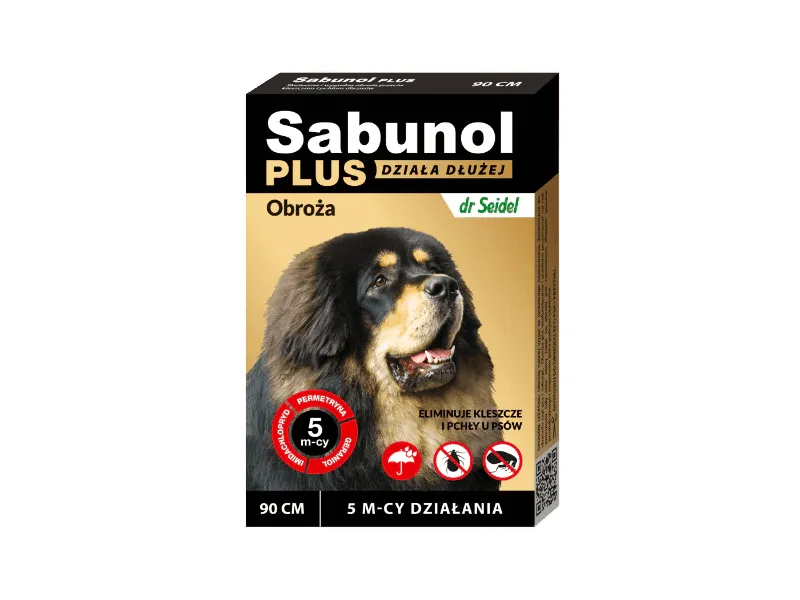 Sabunol Plus 5 Months   - Anti-Flea And Anti-Tick Collar For Dogs 90 Cm Pets Qatar