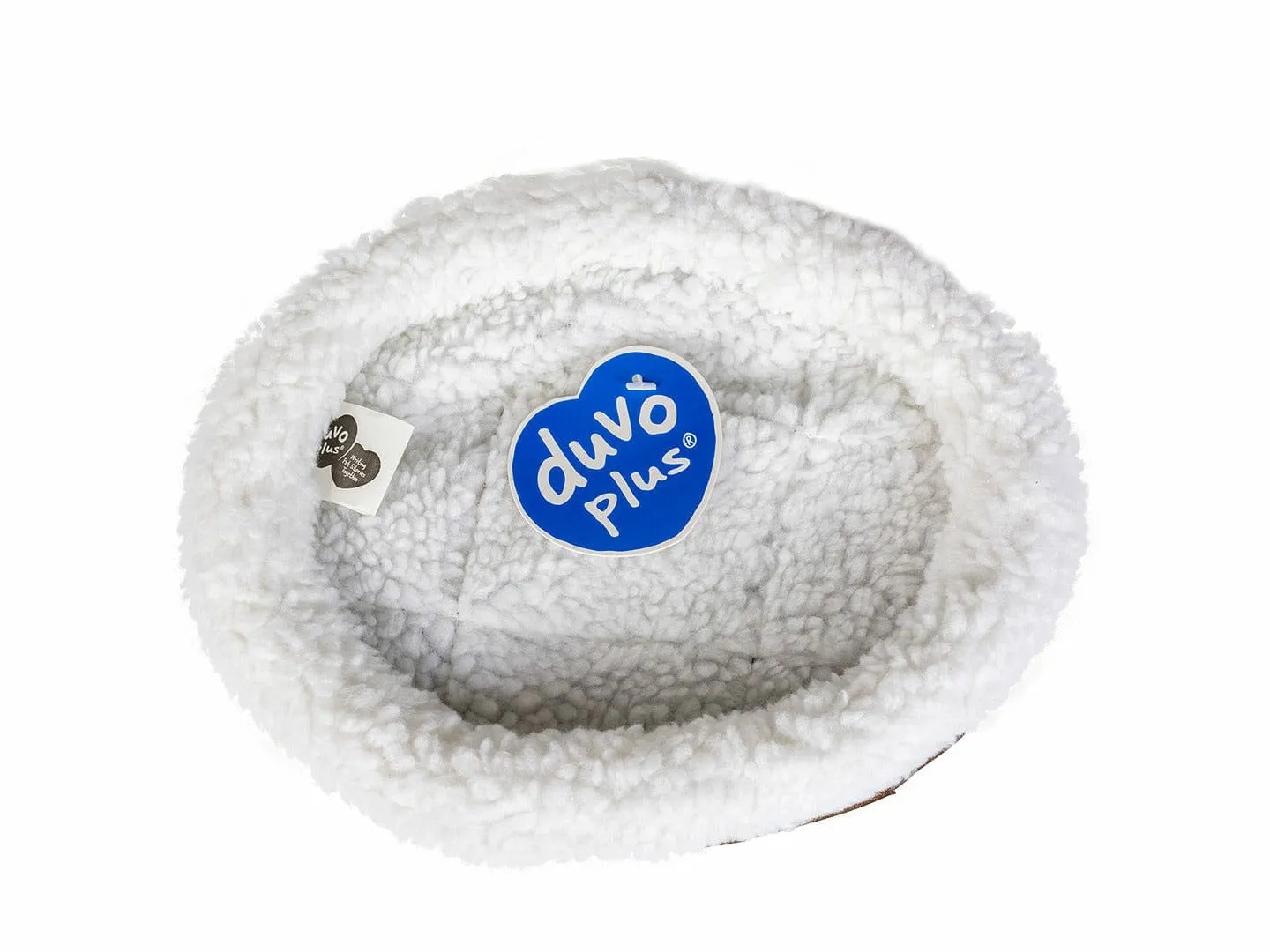 SHEEPSKIN OVAL BASKET 27x21cm brown Pets Qatar