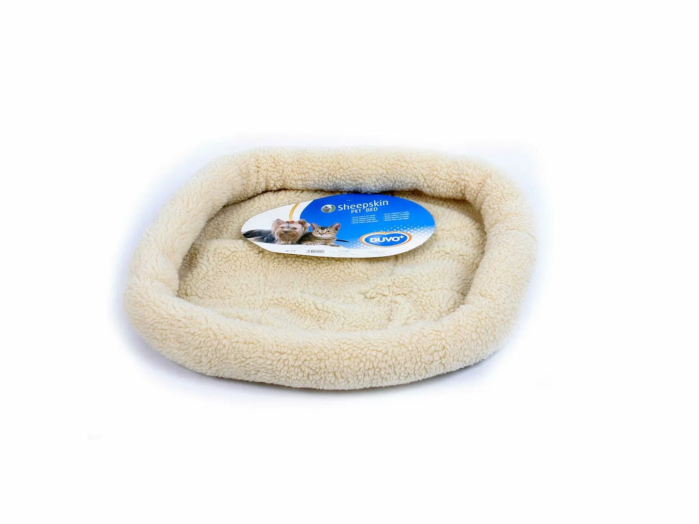 SHEEPSKIN OVAL BASKET 27x21cm brown Pets Qatar