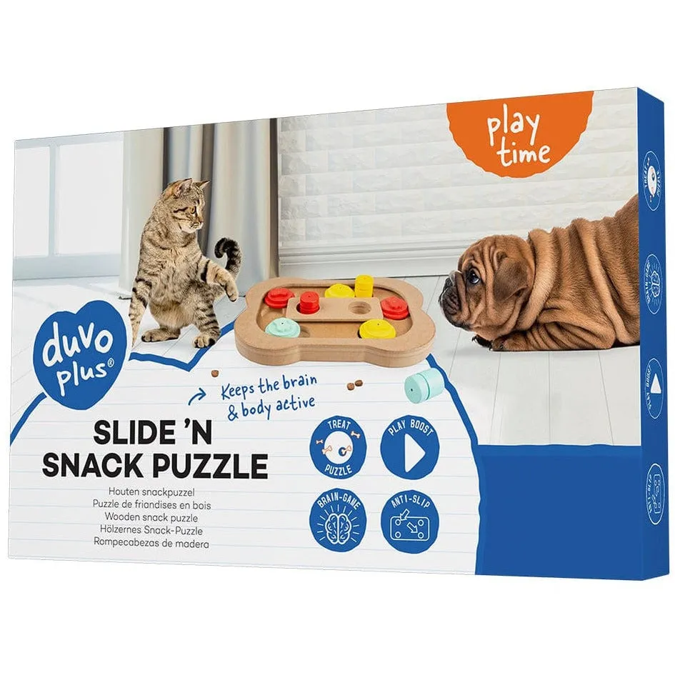 Slide `N Snack Puzzle - Bone 28X19X2,5Cm Multicolour Pets Qatar