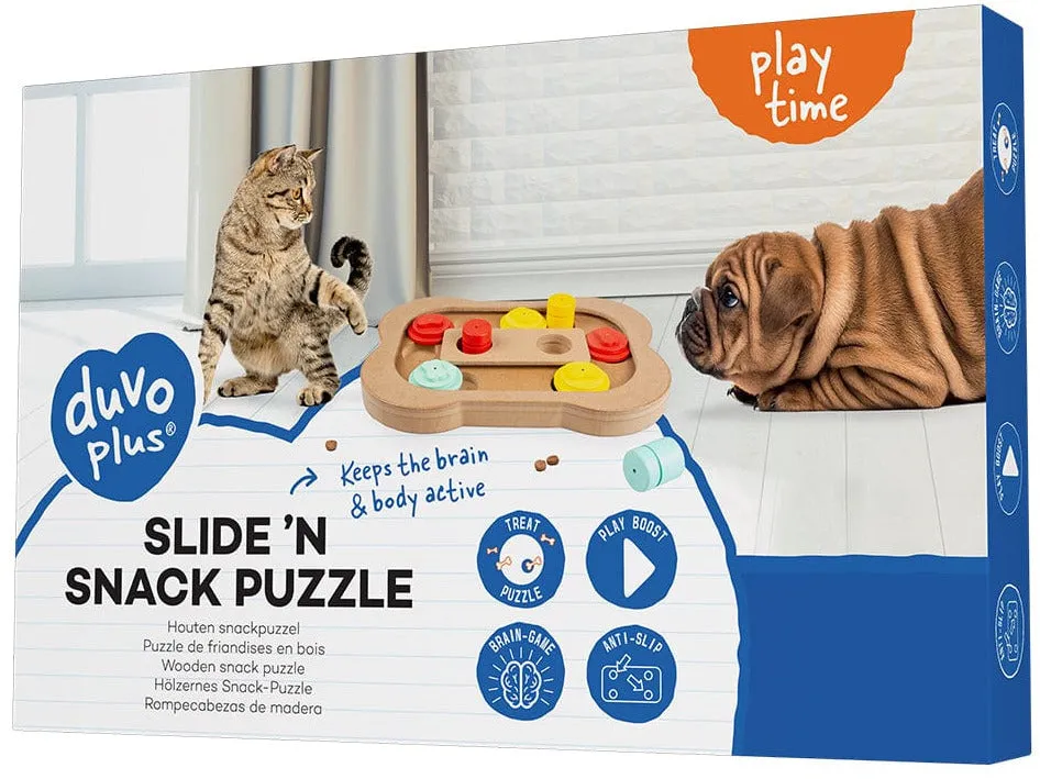 Slide `N Snack Puzzle - Bone 28X19X2,5Cm Multicolour Pets Qatar