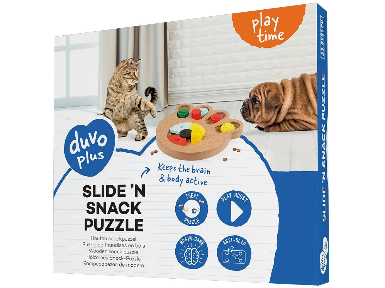 Slide `N Snack Puzzle - Paw 23,5X21X2,5Cm Multicolour Pets Qatar