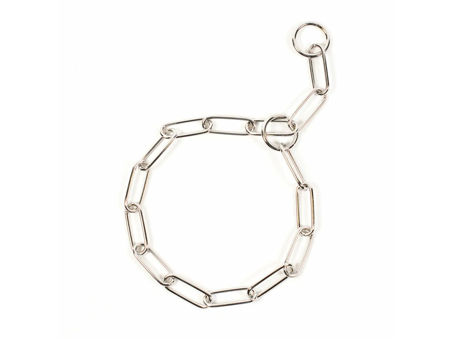Slip collar with big links, chromed 60cm/4mm Pets Qatar
